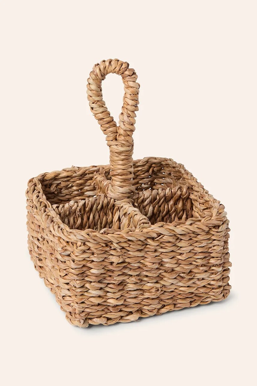 Úložný kôš Calma House Braid 16 x 16 x 9 cm béžová farba