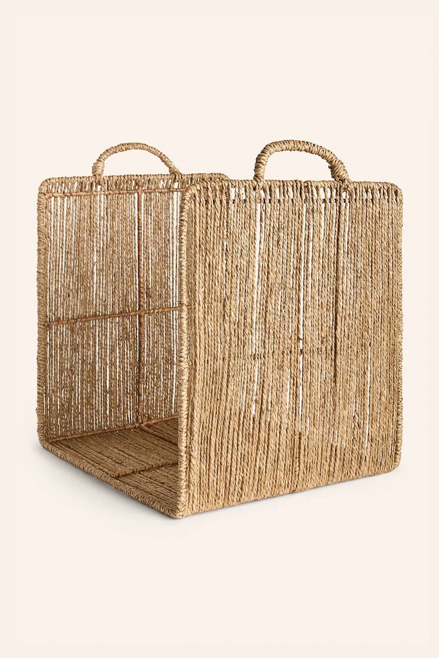 Stolík Calma House Braid 40 x 35 x 40 cm béžová farba