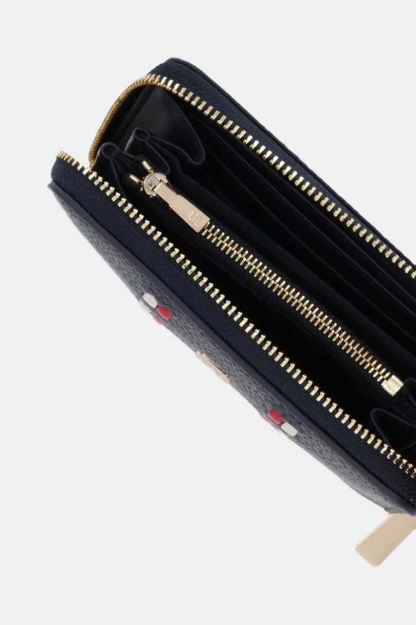 Peňaženka Tommy Hilfiger dámska, tmavomodrá farba, AW0AW18132