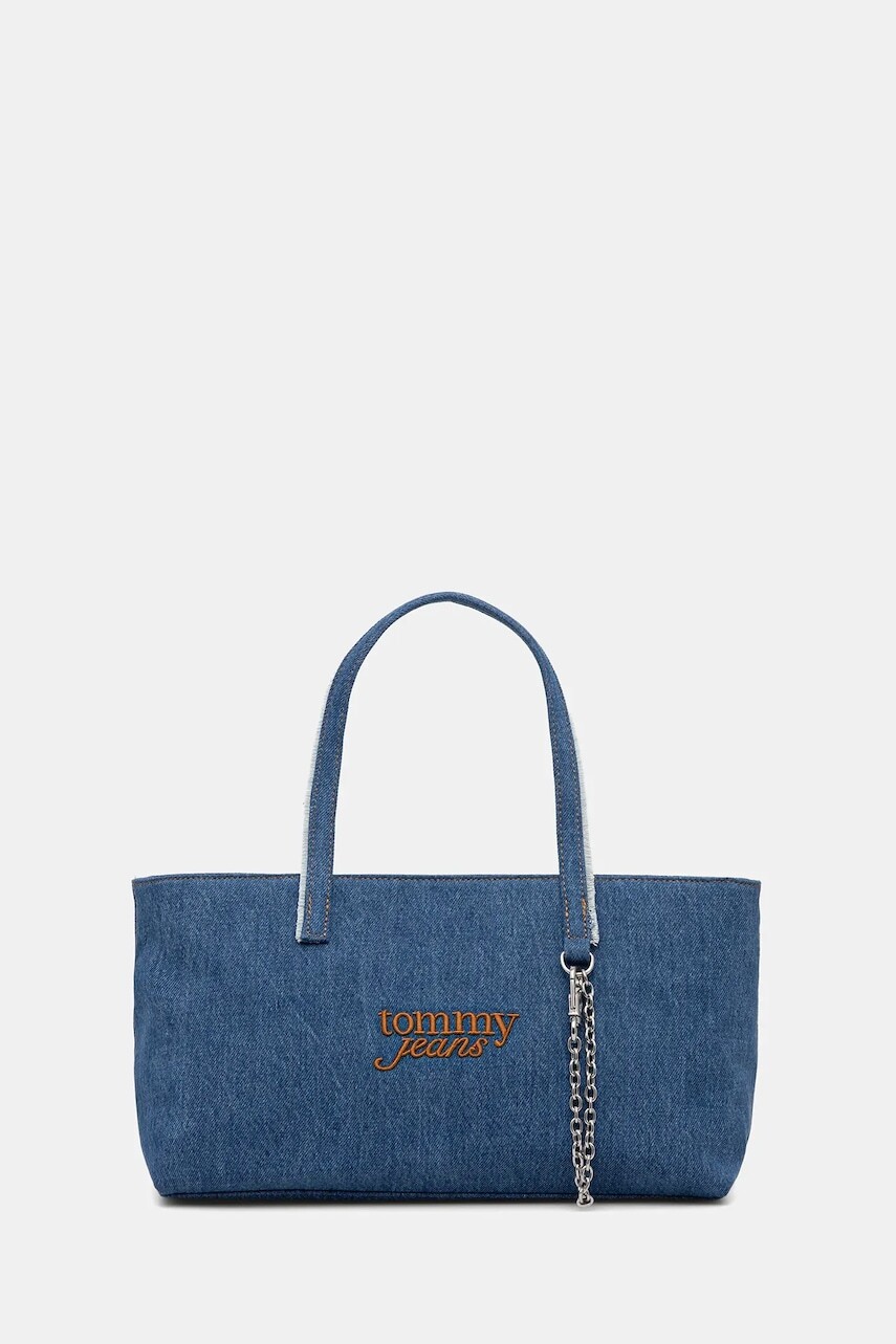 Džínsová taška Tommy Jeans modrá farba, AW0AW18576