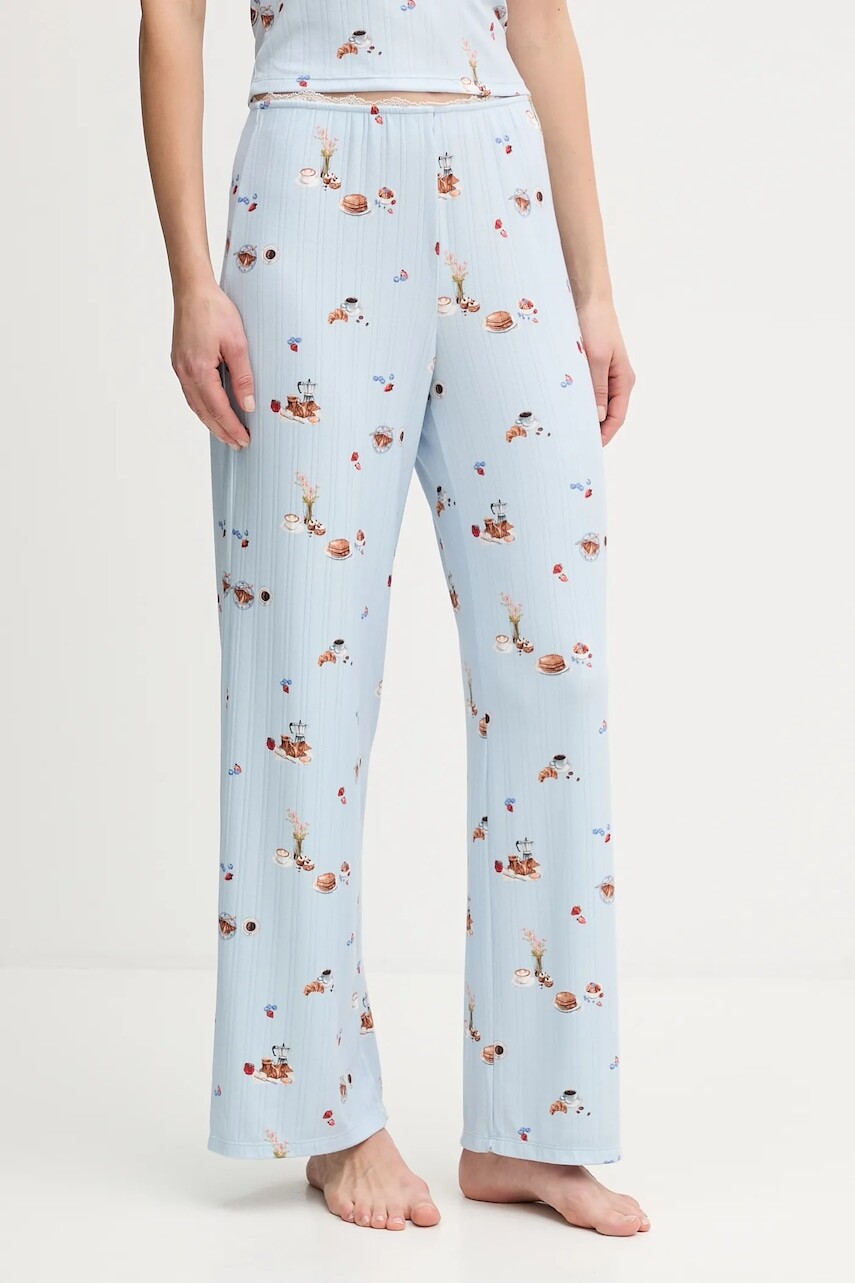 Pyžamové nohavice Abercrombie & Fitch modrá farba, KI146-5112-111