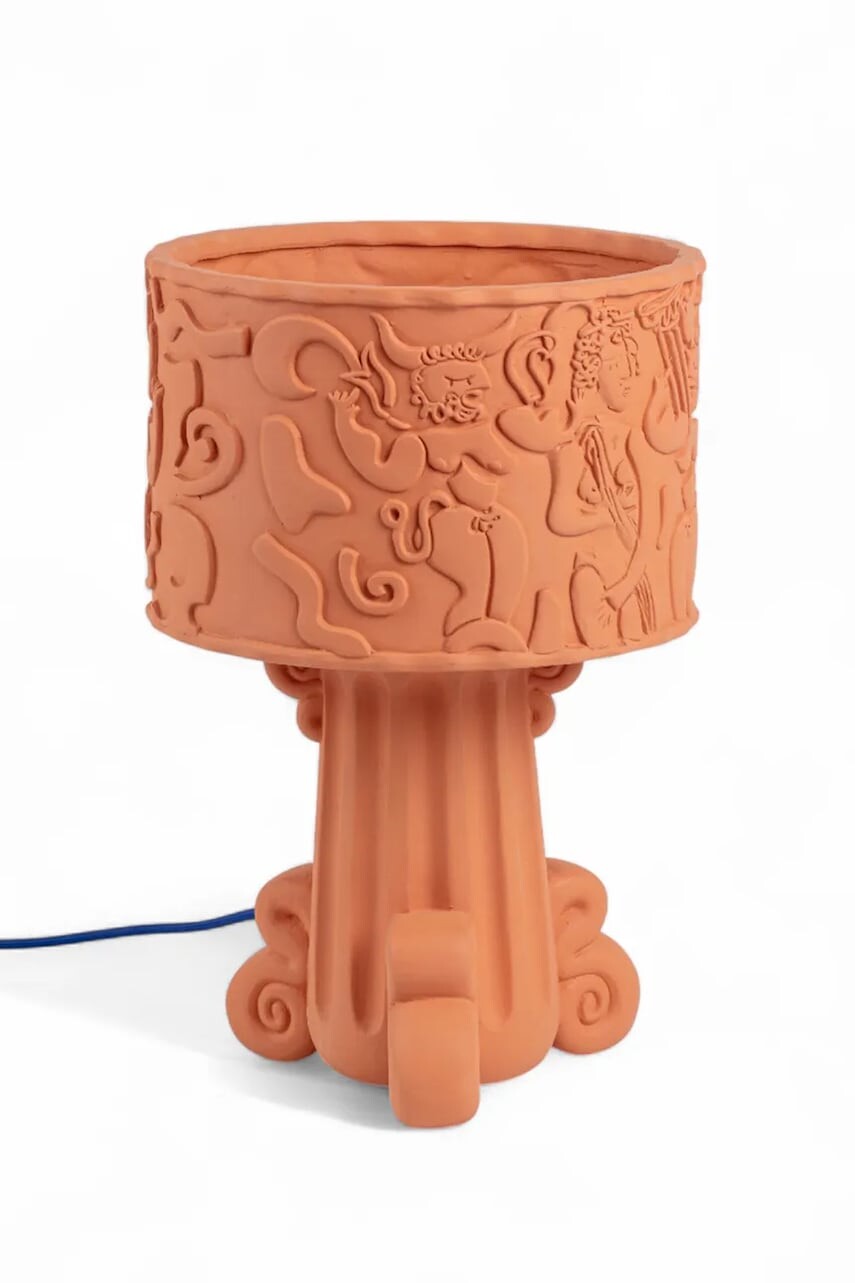 Záhradná lampa Seletti Magna Graecia 25 x 25 x 38 cm oranžová farba