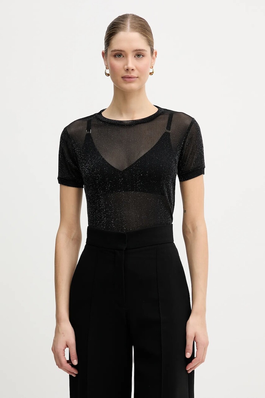 Tričko United Colors of Benetton dámske, čierna farba, 33UXD10B8