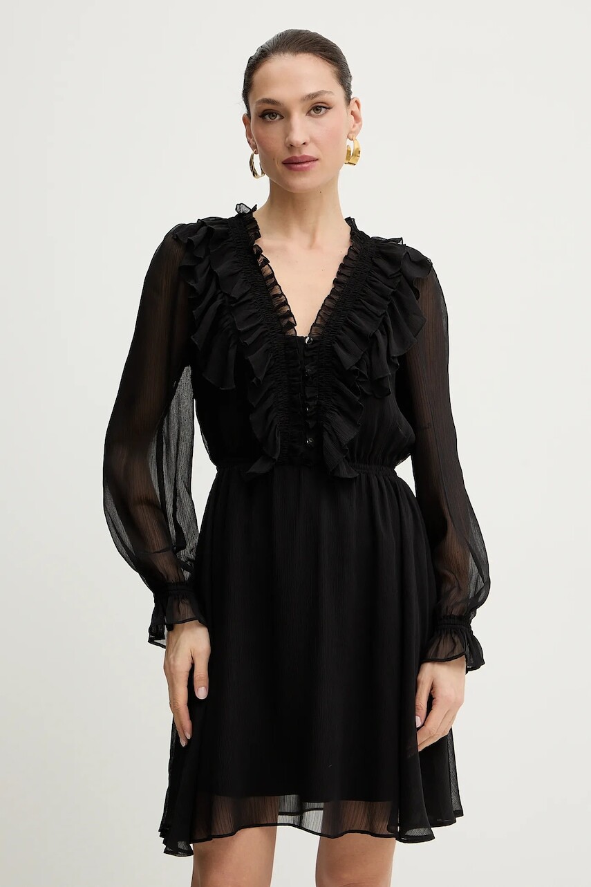 Šaty Morgan čierna farba, mini, áčkový strih, RCATHY