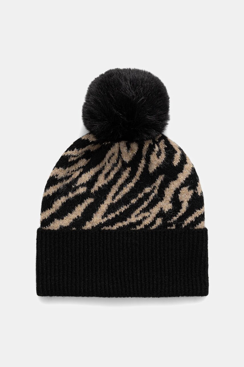 Čiapka s prímesou vlny Morgan čierna farba, 5BOZEB