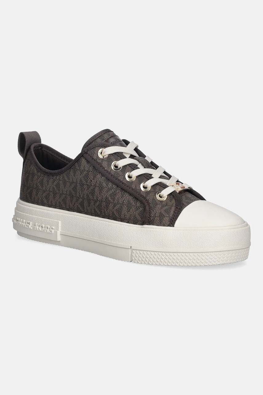 Tenisky MICHAEL Michael Kors Evy Lace Up hnedá farba, 43F5EYFS1B.200
