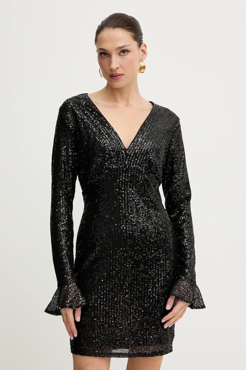 Šaty Morgan čierna farba, mini, priliehavé, RDISCO