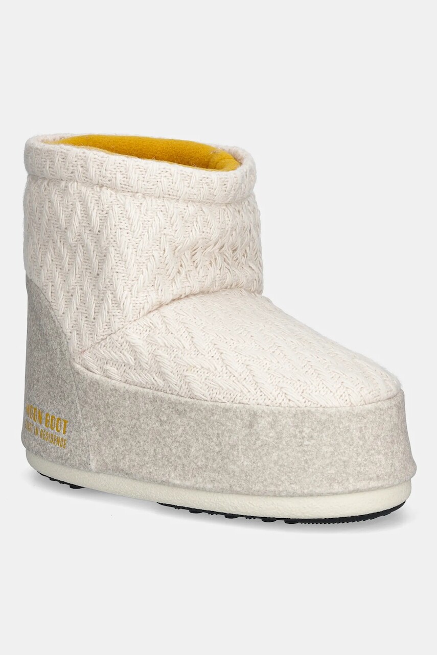 Snehule Moon Boot MB X GIR ICON LOW NOLACE KNIT béžová farba, 80D1409750-L032