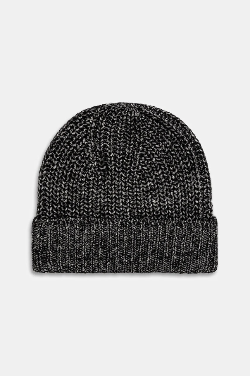 Čiapka s prímesou vlny Sisley šedá farba, 1H5BLA00K