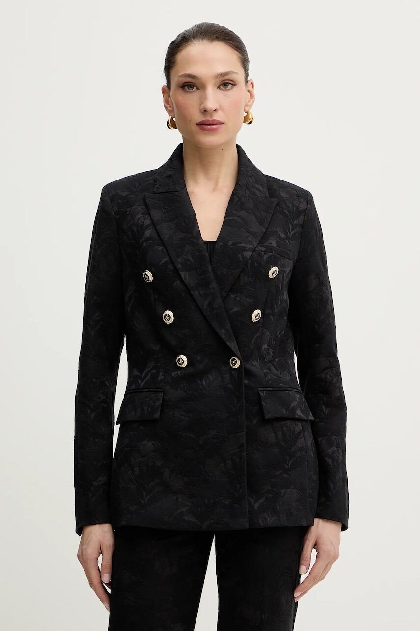 Sako Morgan čierna farba, dvojradové, vzorované, VFILA.F