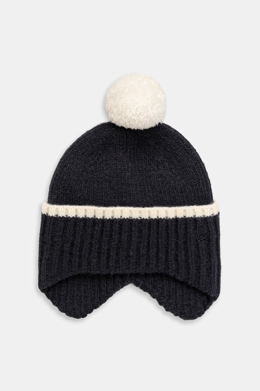 Detská čiapka United Colors of Benetton tmavomodrá farba, 6N1KGA01N