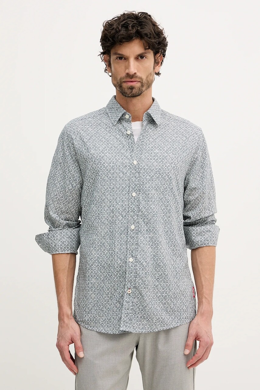 Bavlnená košeľa Joop! modrá farba, regular, s klasickým golierom, 30101544