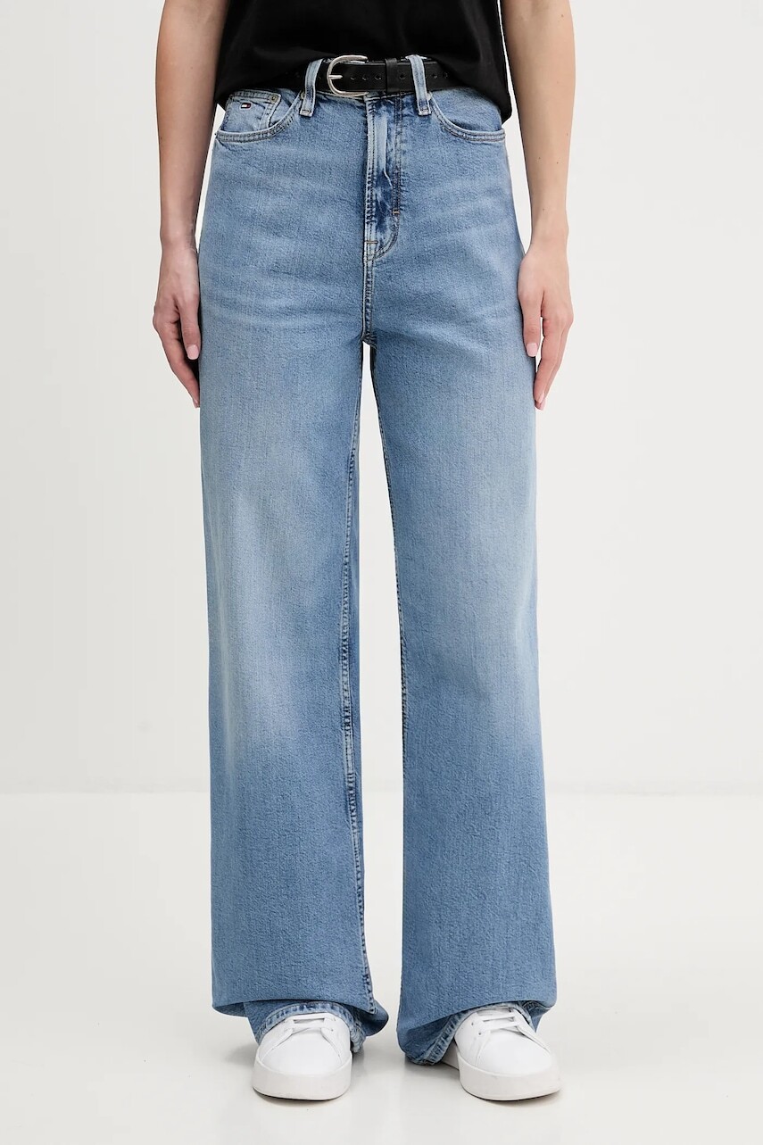 Rifle Tommy Jeans modrá farba, DW0DW21985