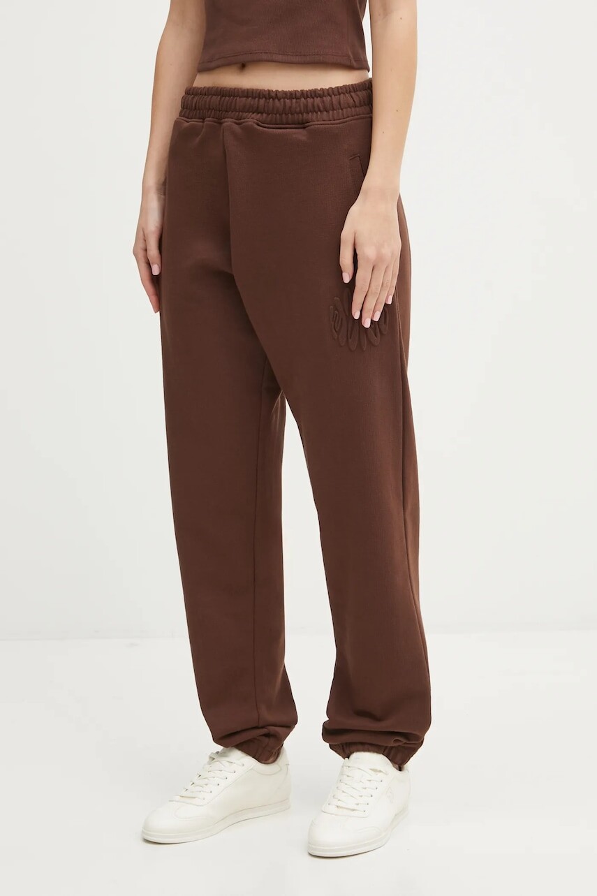 Bavlnené tepláky Hugo Blue Naleisy_B hnedá farba, jednofarebné, 50553979