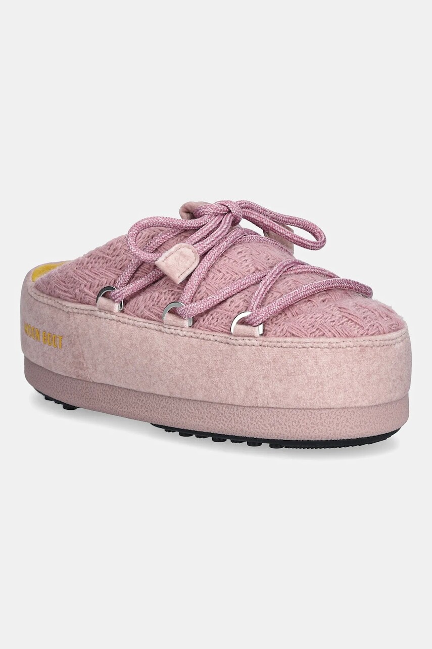 Snehule Moon Boot MB X GIR EVX MULE KNIT ružová farba, 80D1470140-J038