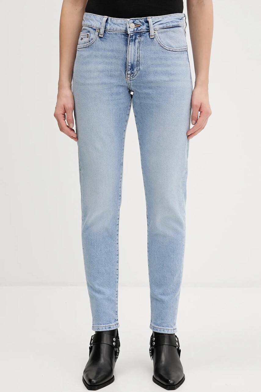 Rifle Tommy Jeans modrá farba, DW0DW22429