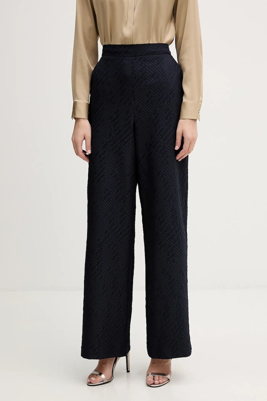 Nohavice Joseph Ribkoff tmavomodrá farba, rovný strih, vysoký pás, 261056