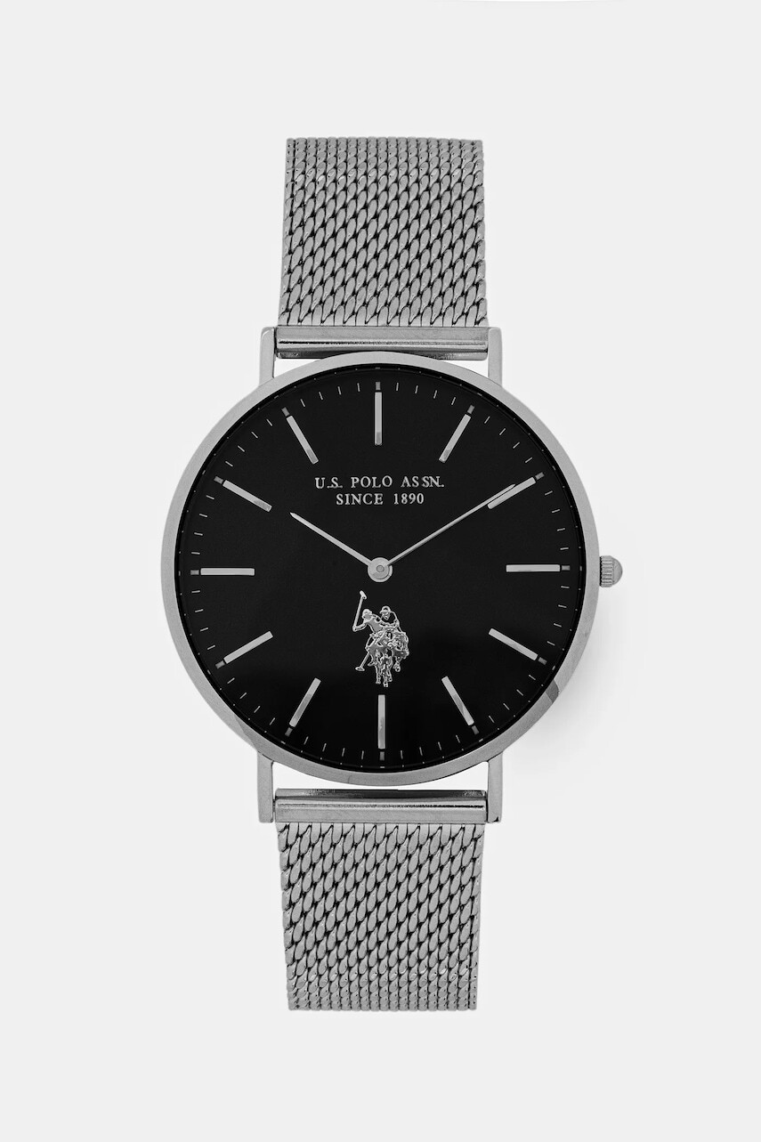Hodinky U.S. Polo Assn. AUSTIN pánske, strieborná farba, USP7257BK