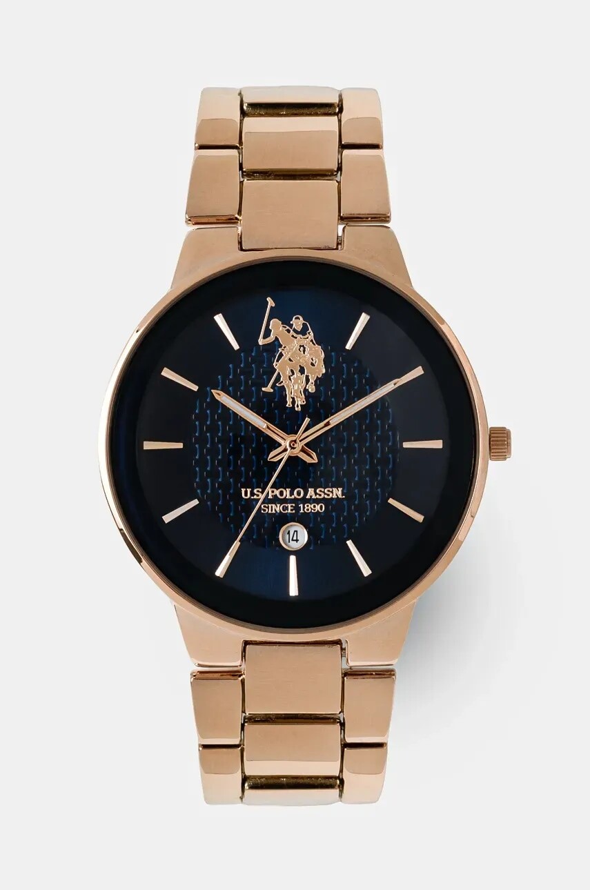 Hodinky U.S. Polo Assn. LOGAN pánske, zlatá farba, USP4889RG