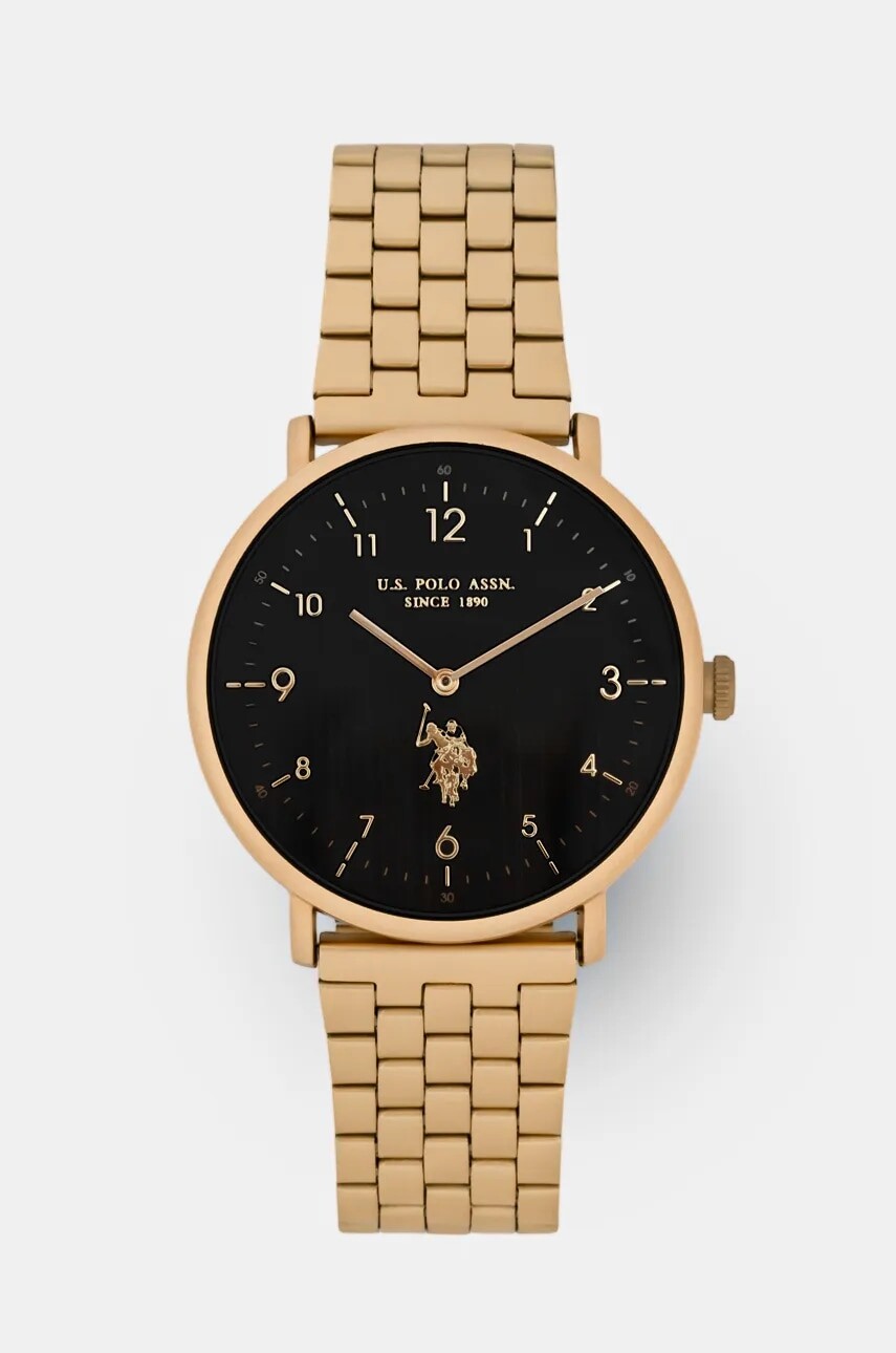 Hodinky U.S. Polo Assn. ROYAL pánske, zlatá farba, USP7288YG