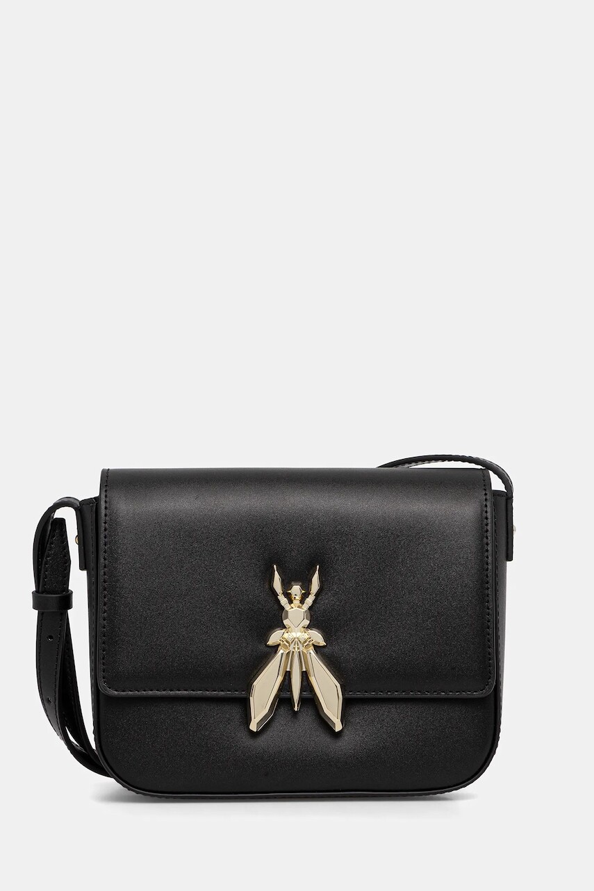 Kožená kabelka Patrizia Pepe čierna farba, 8B0303 L061