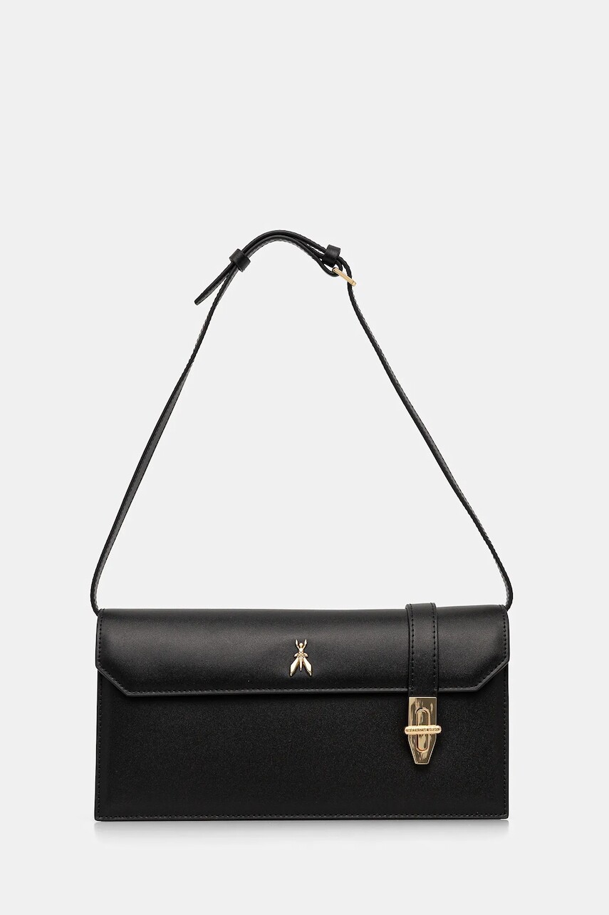 Kožená kabelka Patrizia Pepe čierna farba, 8B0327 L061