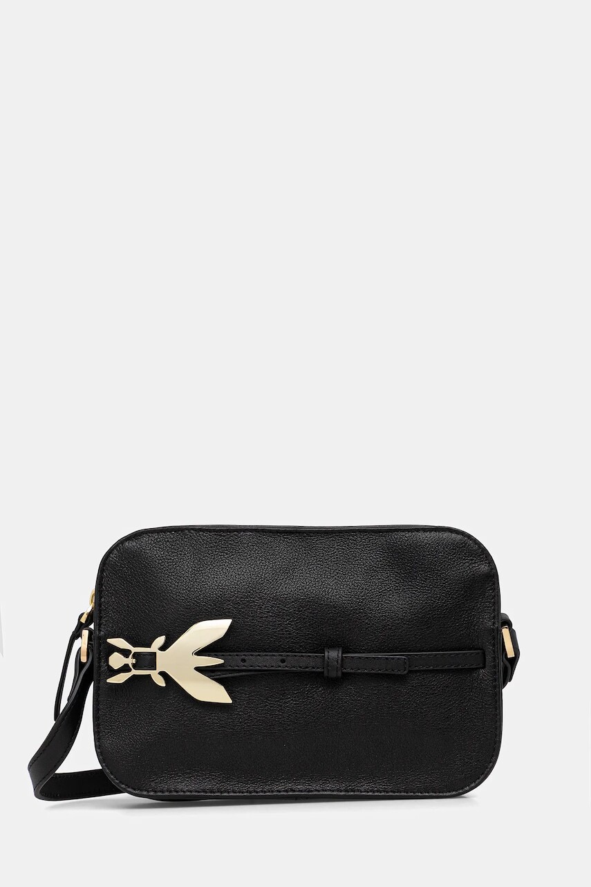 Kožená kabelka Patrizia Pepe čierna farba, 8B0328 L162