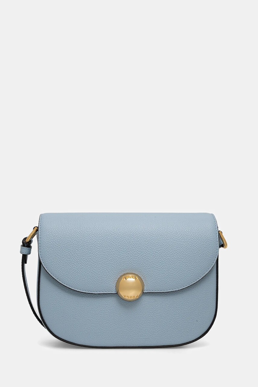 Kožená kabelka Furla Moonlight S modrá farba, WB01887 BX3036 CDZ00