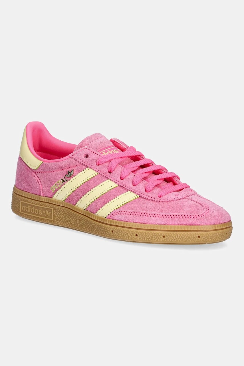 Semišové tenisky adidas Originals Handball Spezial ružová farba, IH9213