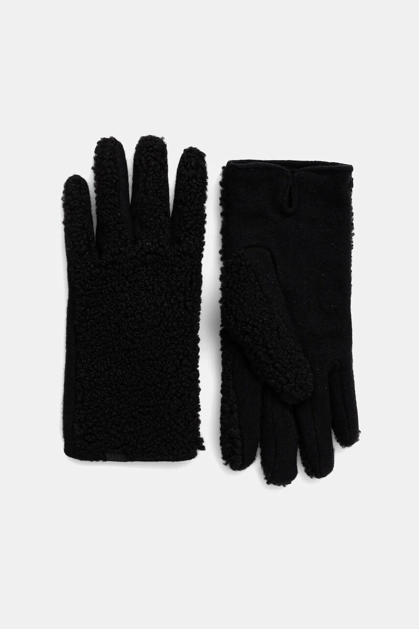 Rukavice s prímesou vlny United Colors of Benetton čierna farba, 69FWDG00E