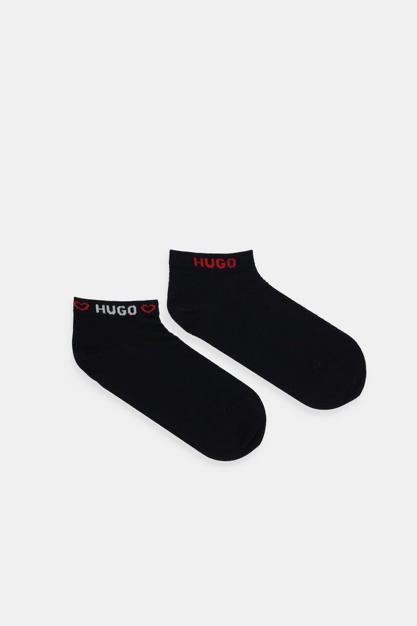Ponožky HUGO 2P AS MICROLOVE CC W 2-pak čierna farba, 50553430