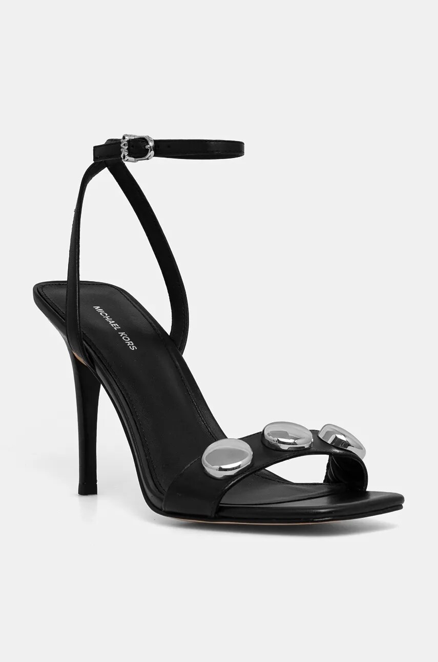 Kožené sandále MICHAEL Michael Kors Liana Dome Stud Sandal čierna farba, 40R6LNHS2L.001