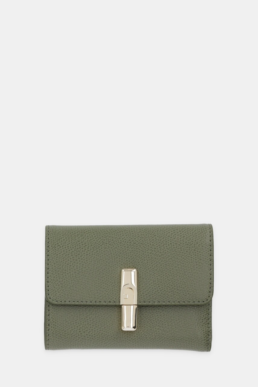 Kožená peňaženka Furla zelená farba, WP00564 ARE000 4555S