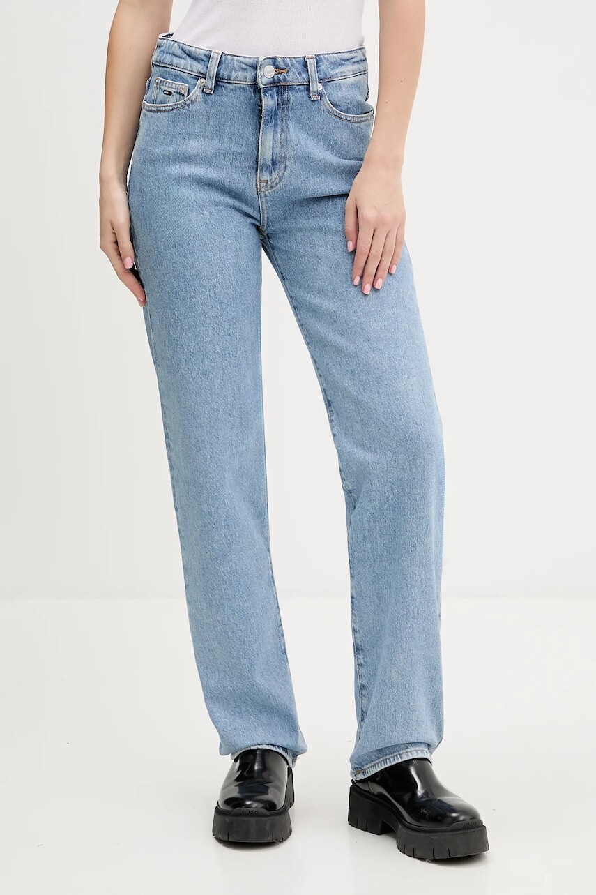 Rifle Tommy Jeans modrá farba, DW0DW22426