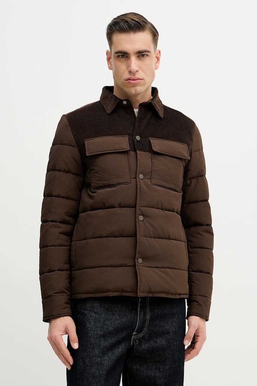 Bunda United Colors of Benetton hnedá farba, zimná, 2RWLUN06V