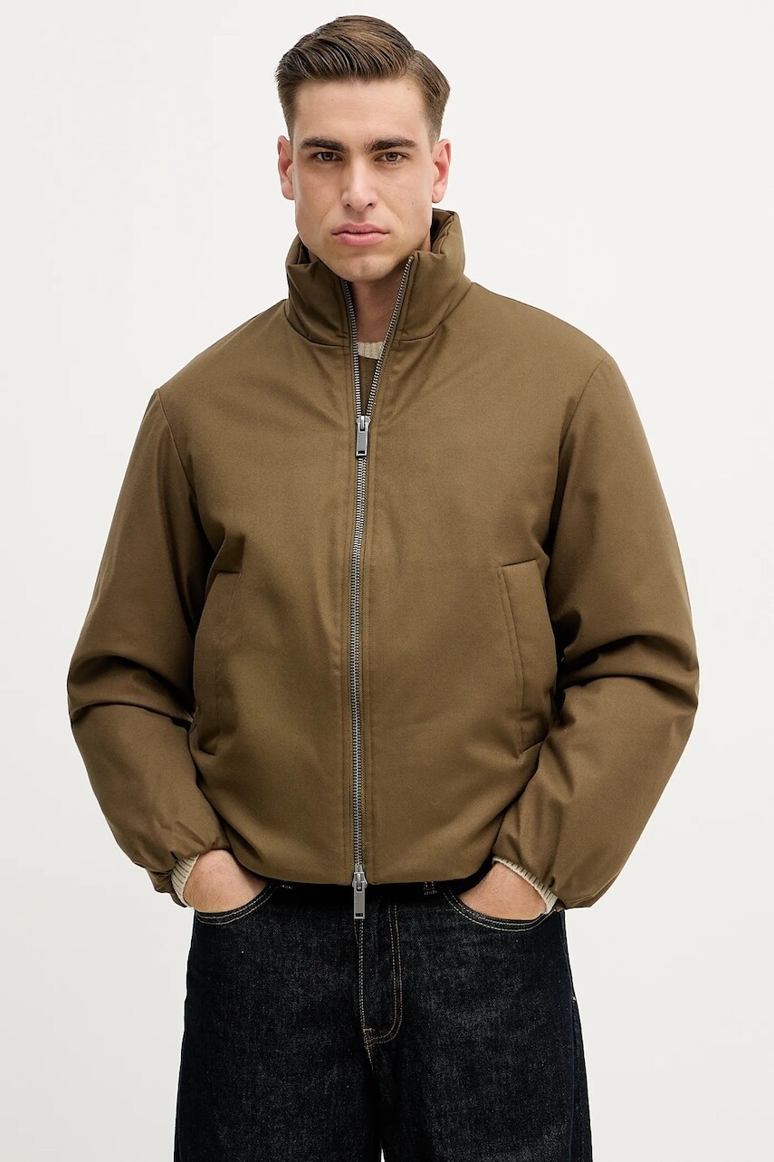 Bunda Sisley zelená farba, zimná, 2IVZSN04H