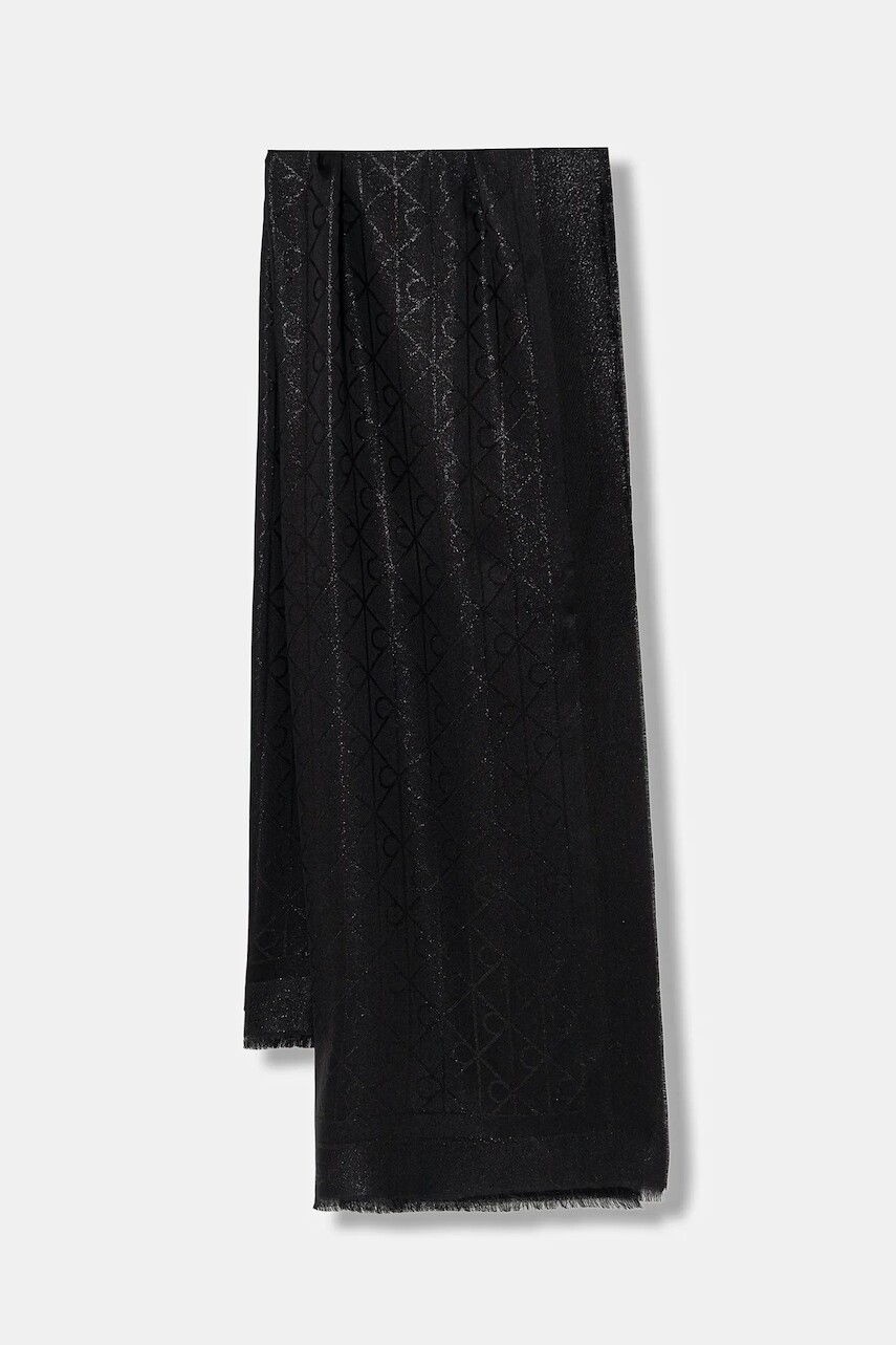 Šál Calvin Klein čierna farba, LV04F8062G