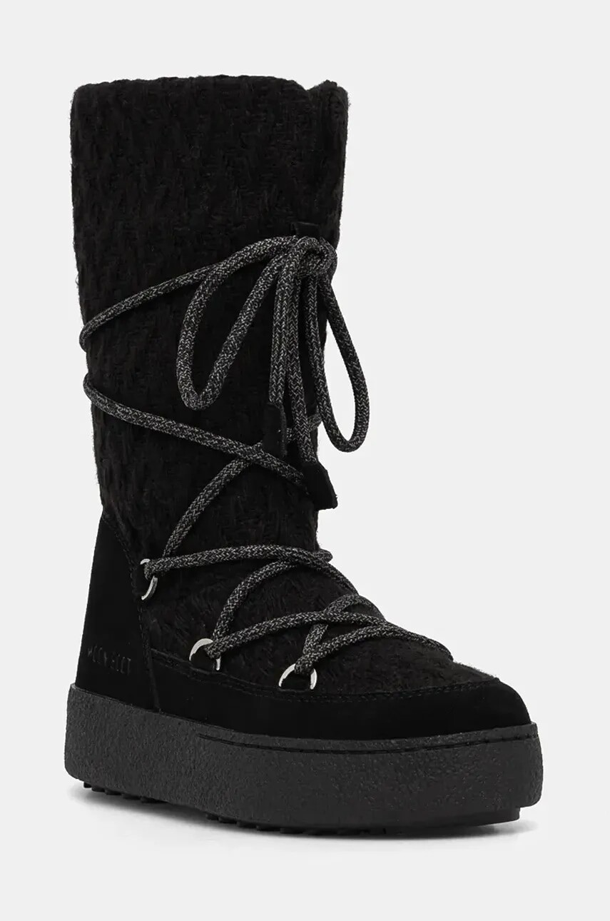 Snehule Moon Boot MB X GIR LTRACK KNIT čierna farba, 80D2450230-N001