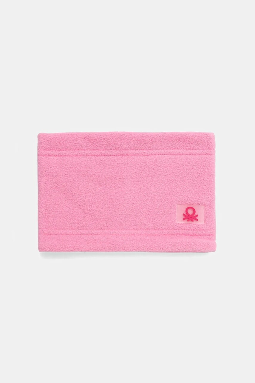 Detský šál komín United Colors of Benetton ružová farba, jednofarebný, 6U87GU00I