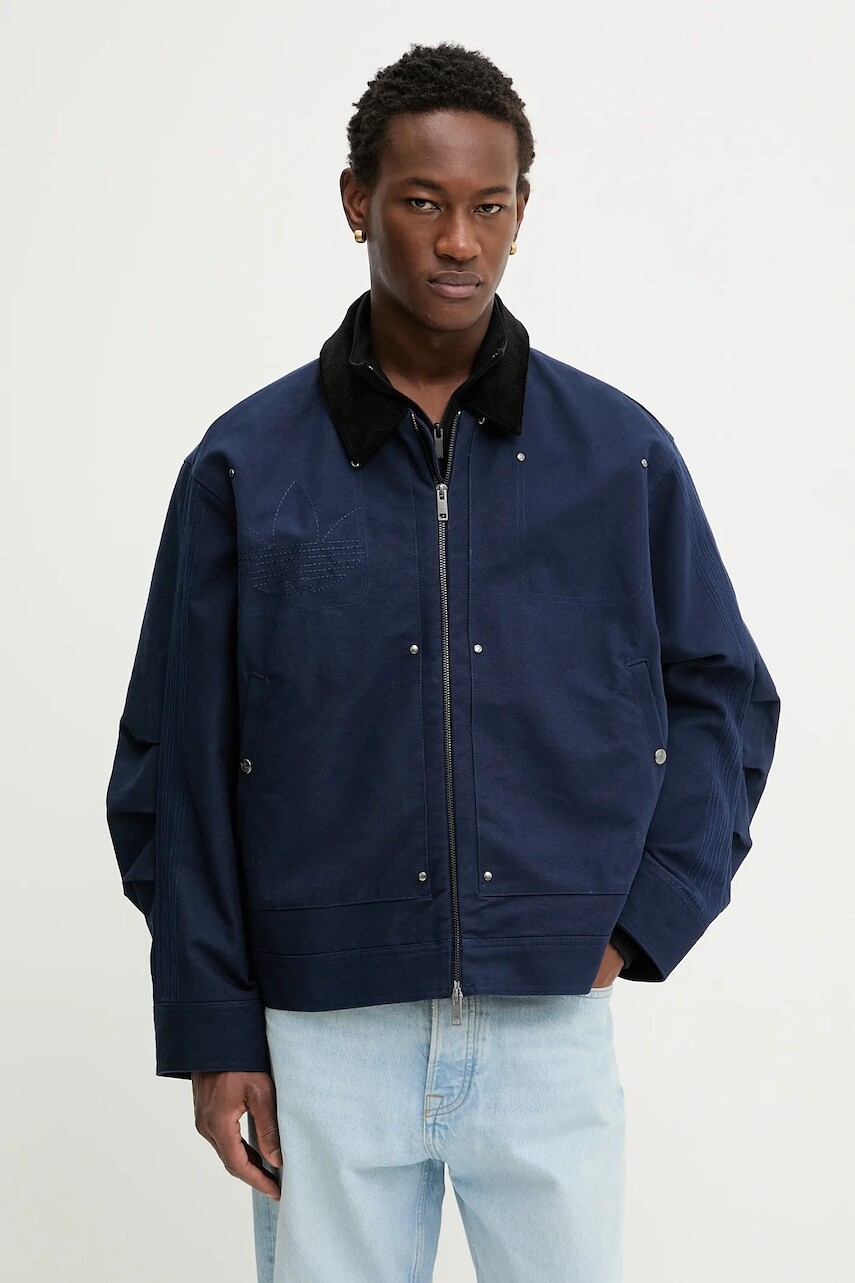 Bunda adidas Originals Essentials tmavomodrá farba, prechodná, KD6569