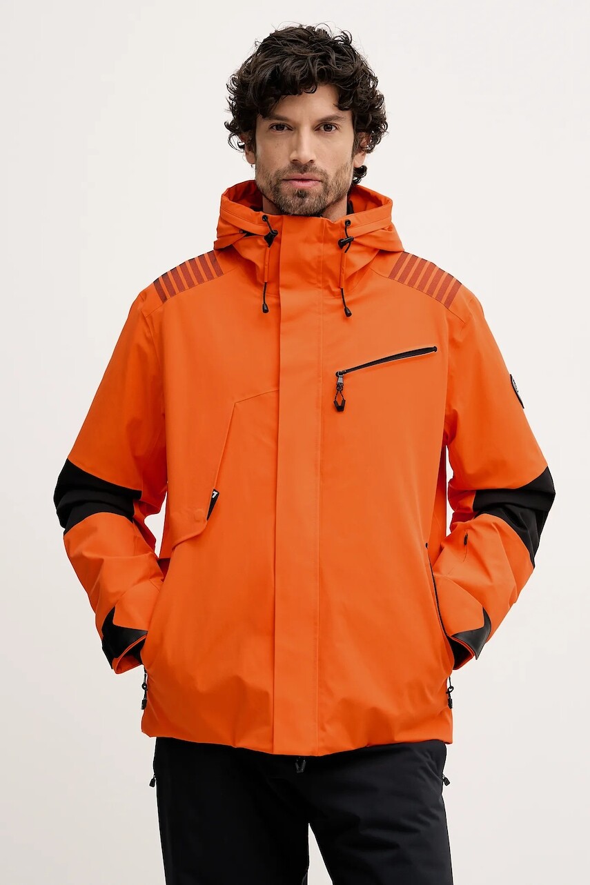 Lyžiarska bunda EA7 Emporio Armani oranžová farba, AF13889.7M000458