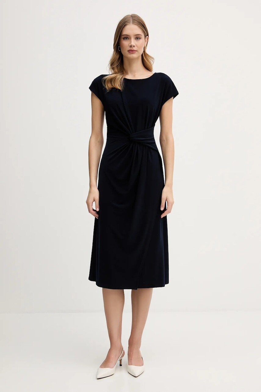 Šaty Joseph Ribkoff tmavomodrá farba, midi, áčkový strih, 261146