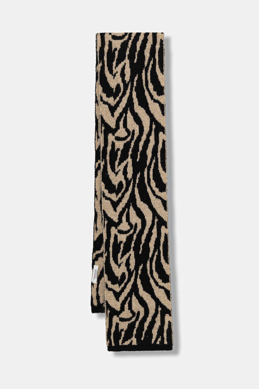 Šál s prímesou vlny Morgan béžová farba, vzorovaný, 5EZEBO