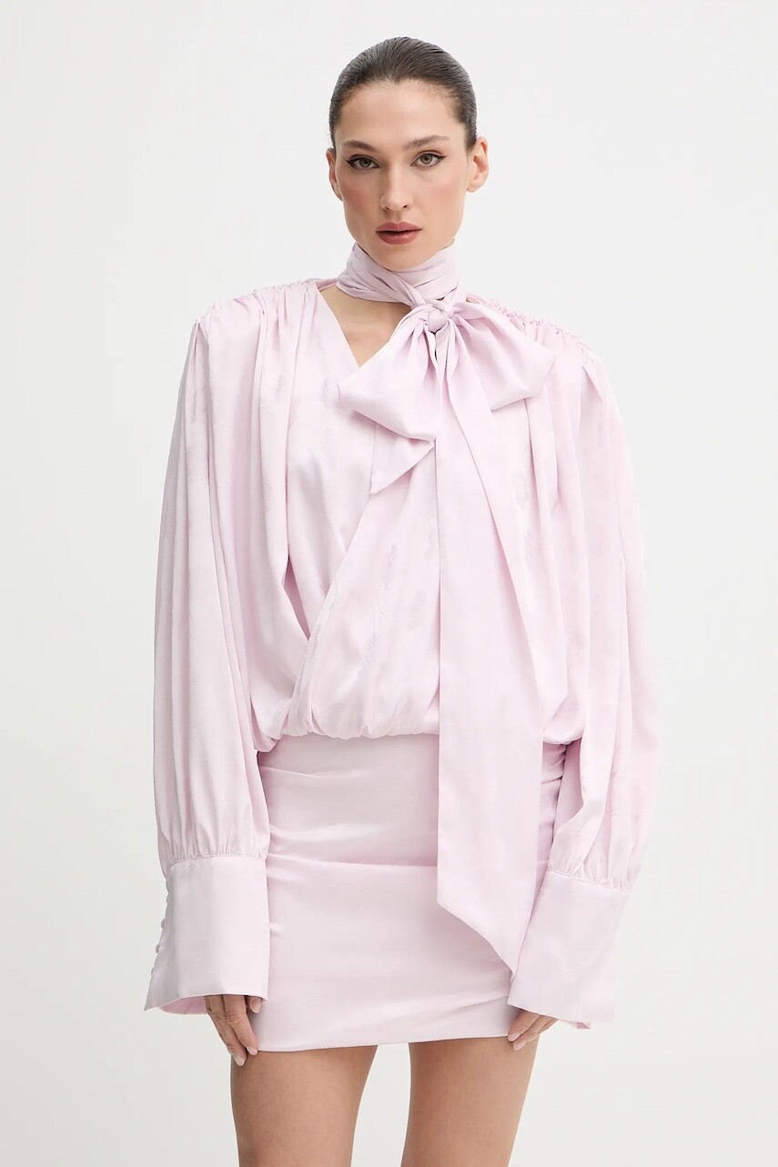 Šaty Rotate fialová farba, mini, priliehavé, 1160641809