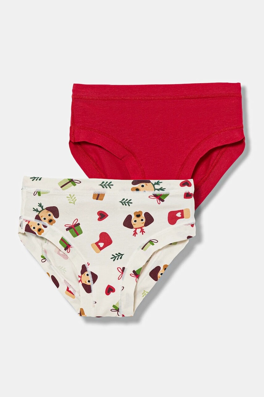 Detské slipy United Colors of Benetton 2-pak červená farba, 35CL0S00Z