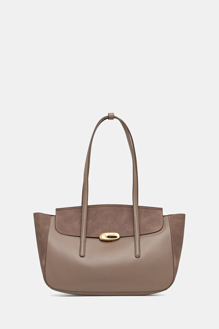 Kabelka Calvin Klein béžová farba, LV04F3336G