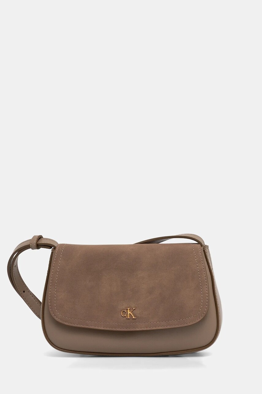 Kabelka Calvin Klein béžová farba, LV04F3409G