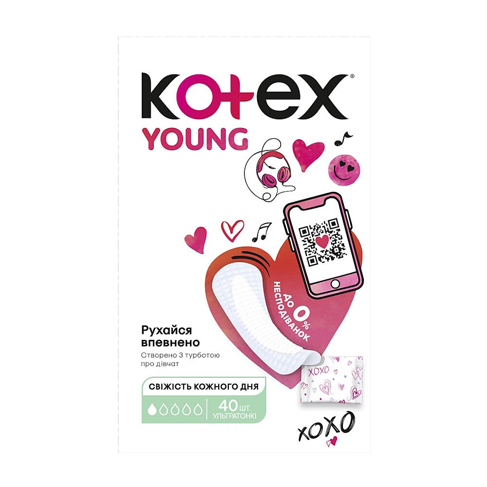 KOTEX YOUNG Ultraslim slipové vložky 40ks