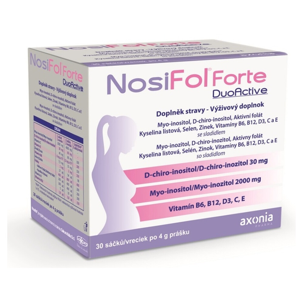 NosiFol Forte DuoActive vrecká 30 x 4 g, poškodený obal