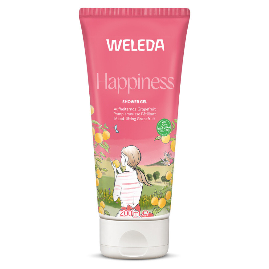 WELEDA Happiness Grepový sprchový gél 200 ml, poškodený obal